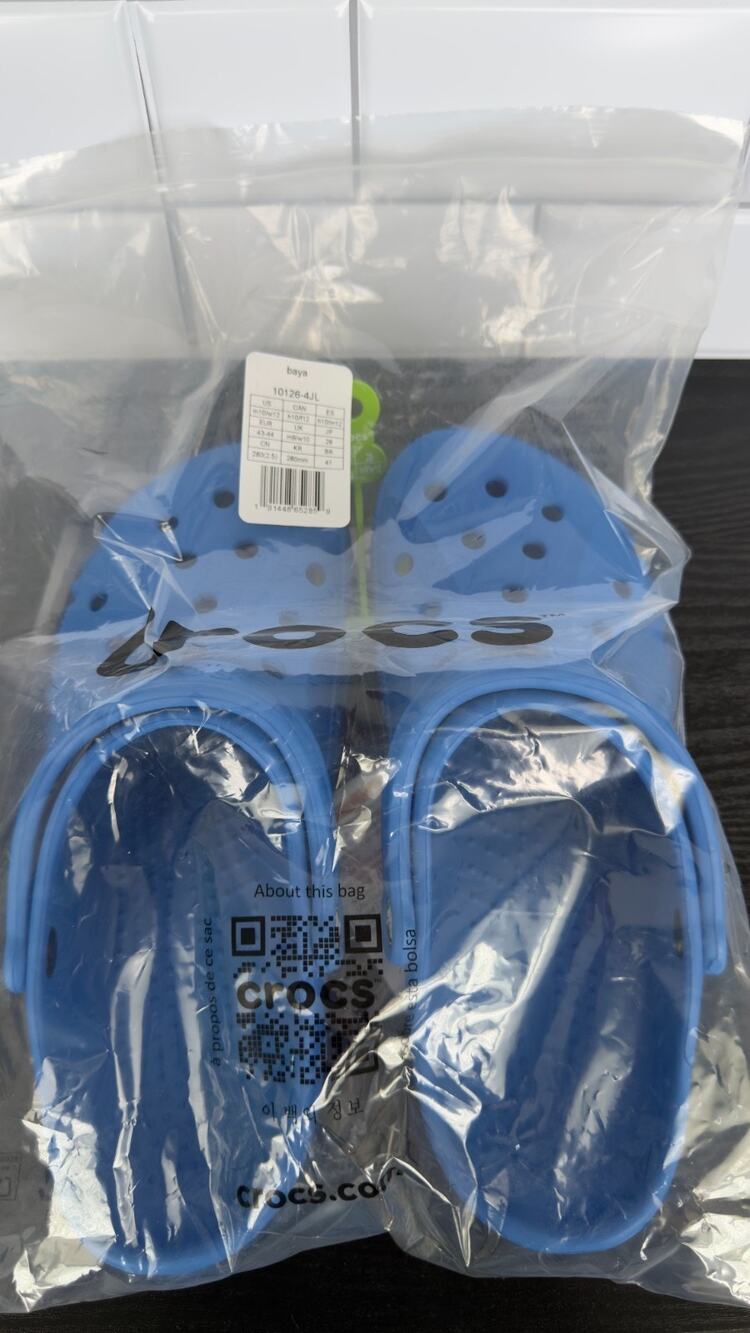 NEW Crocs Baya Blue Classic Unisex Clog Shoes Size: Mens 10/Women's 12